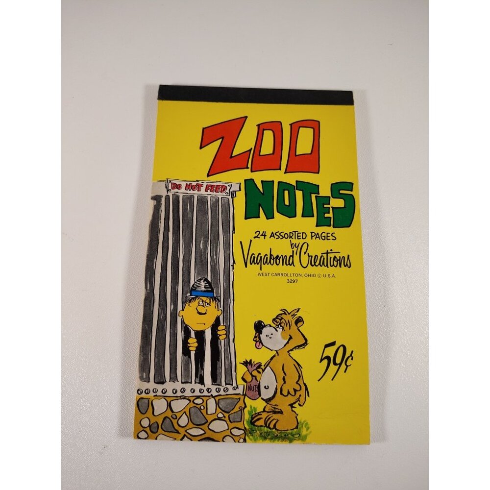 VTG Zoo Notes Vagabond Creations Writing Stationary Paper 24 pc NEW COMPLETE